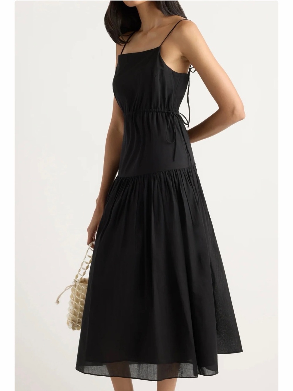 Modern Citizen - Dalia Tie-Waist Tiered Organic Cotton Dress
